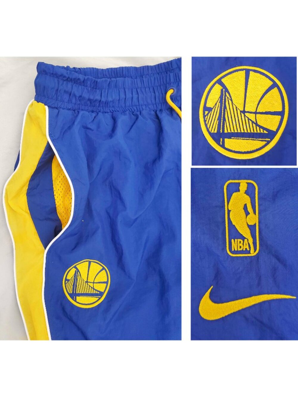 Nike NBA Golden State Warriors Pants Blue Athletic Track Men's XL NWT - Picture 7 of 10